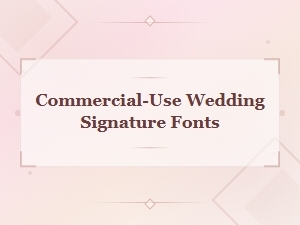 Best Commercial Use Wedding Signature Fonts for Elegant Designs
